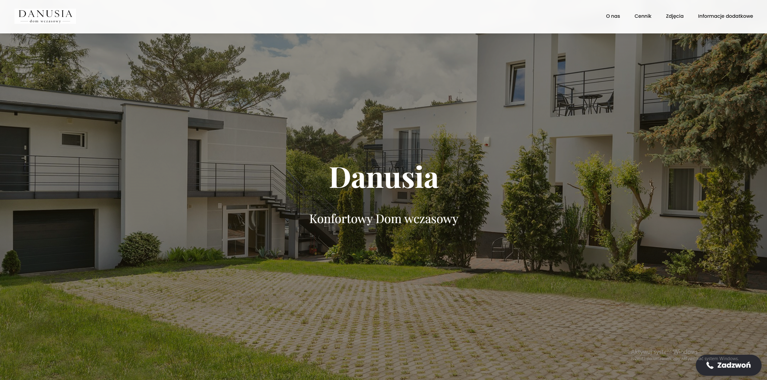 Zrzut ekranu strony dwdanusia.pl